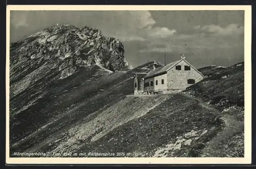 AK Nördlingerhütte, Blick gegen die Reitherspitze