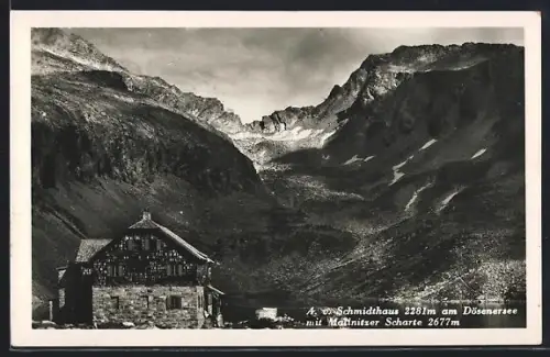 AK A. v. Schmidthaus am Dösenersee, Blick gegen die Mallnitzer Scharte