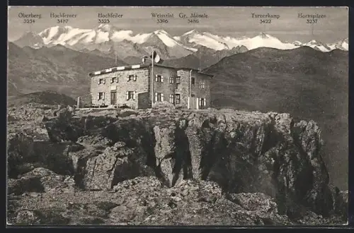 AK Rittnerhorn Schutzhaus bei Bozen gegen die Zillertaler