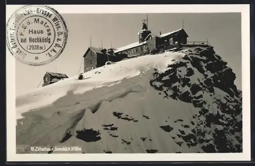 AK Zittelhaus, Hoher Sonnblick 3095 m, schneebedeckt