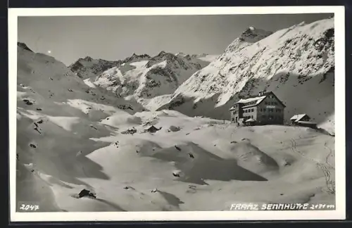 AK Franz-Sennhütte, Ansicht im Schnee