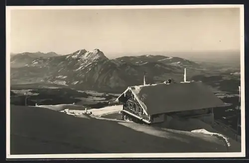 AK Zeppezauerhaus /Untersberg, Blick gegen Stauffen