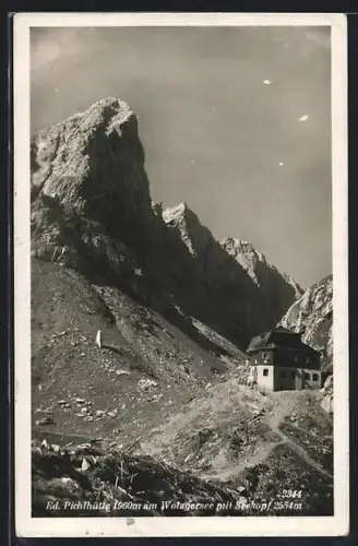 AK Eduard Pichl-Hütte am Wolagersee, Ansicht mit Seekopf