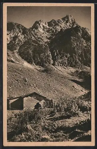 AK Sarotlahütte, Mit Zimbaspitze im Hintergrund