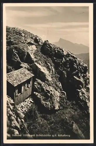 AK Schober-Schutzhütte, Blick gegen den Schafberg