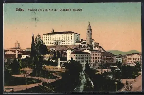 AK Udine, Veduta del Castello dal Giardino Ricasoli