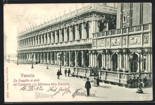 AK Venezia, La Loggetta ai piedi del Campanile e la Biblioteca della Piazzetta