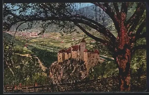 AK Bozen /Südtirol, Burg Karneid mit Umgebung