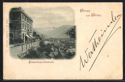 AK Gries, Partie in der Heinrichspromenade