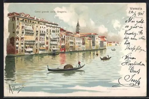 Lithographie Venezia, Canal grande