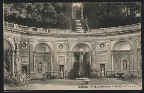 AK Frascati, Villa Aldebrandini, Rotonda e Cascata