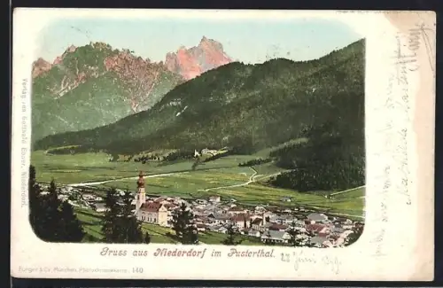 AK Niederdorf im Pusterthal, Panorama