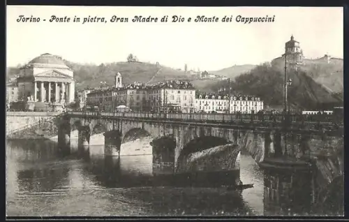 AK Torino, Ponte in pietra, Gran Madre di Dio e Monte dei Cappuccini