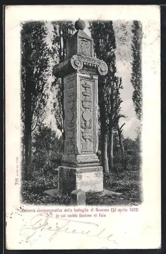 AK Ravenna, Colonna commemorative della battaglia 1512, in cui cadde Gastone di Foix