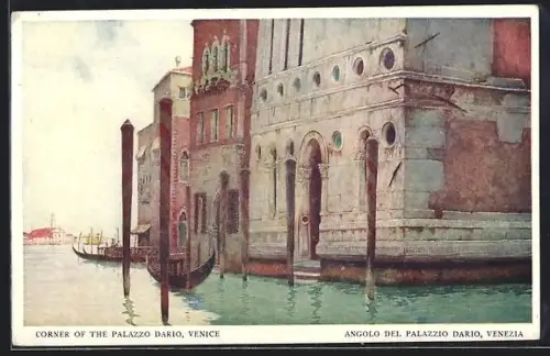 Künstler-AK Venezia, Angolo del Palazzio Dario