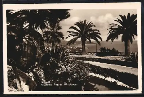 AK San Remo, Giardino Regina Margherita