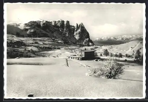 AK Ortisei /Val Gardena, Alpe du Siusi, Albergo Rifugio Icaro, Dolomiti
