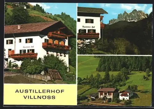 AK Villnöss, Hotel Austillerhof, Mehrfachansicht