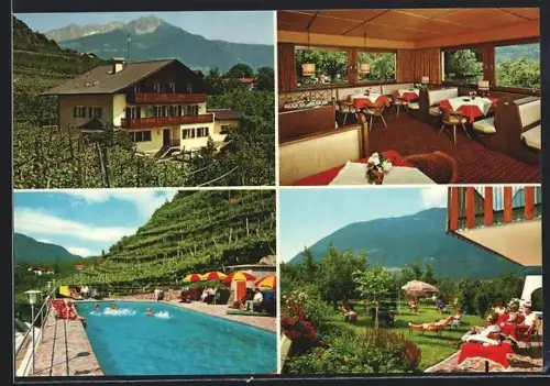 AK Algund bei Meran, Pension Flora, Mitterplars 41