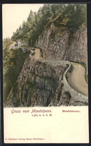 AK Mendelpass, Blick zur Mendelstrasse