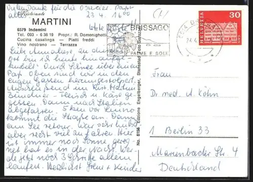 AK Indemini, Ristorante Martini, Propr. R. Domenighetti