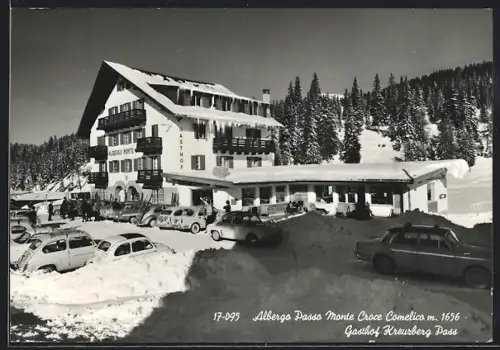 AK Passo Monte Croce Comelico, Albergo, Panorama