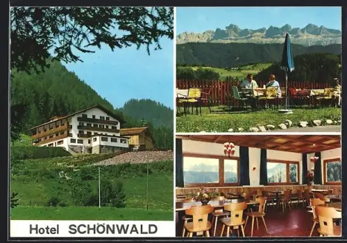 AK Deutschnofen, Hotel Schönwald mit Gartenterrasse