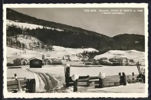 AK Moso di Sesto /Dolomiti, Motivo invernale