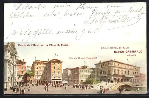AK Venise, Grand Hotel d`Italie Bauer-Grünwald