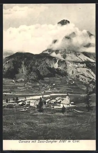 AK Corvara, Ortsansicht mit Sass-Songher