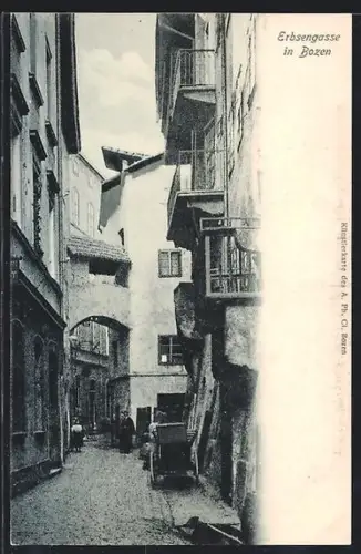 AK Bozen, Blick in die Erbsengasse