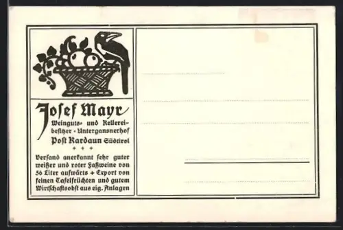 AK Kardaun /Südtirol, Josef Mayr Weingut und Kellerei
