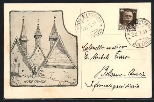 AK Dreikirchen, Drei Kirchturmspitzen