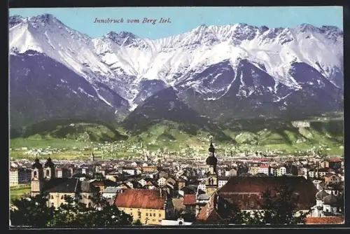 AK Innsbruck, Panorama vom Berg Isel
