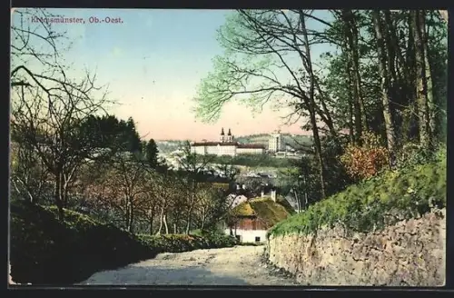 AK Kremsmünster /Ob. Öst., Panorama mit Stift