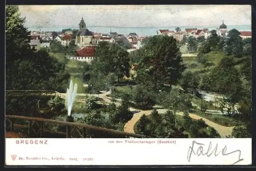 AK Bregenz, Thalbachanlagen, Seeblick