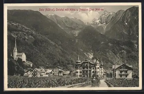 AK Oetz /Ötztal, Hotel und Pension Drei Mohren