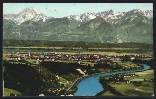 AK Villach, Panorama mit Mittagskogel