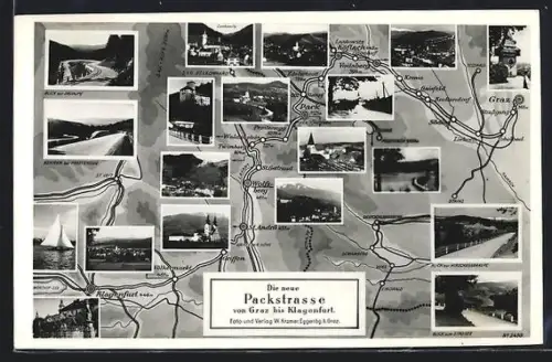 AK Graz, Karte mit Ortsansichten, St. Andrä, Voitsberg und Edelschrott