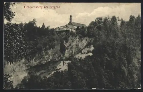 AK Bregenz, Gebhardsberg mit Kirche