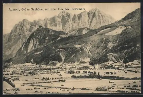AK Admont /Steiermark, Panorama mit Hochtor