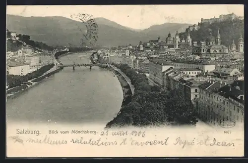AK Salzburg, Blick vom Mönchsberg