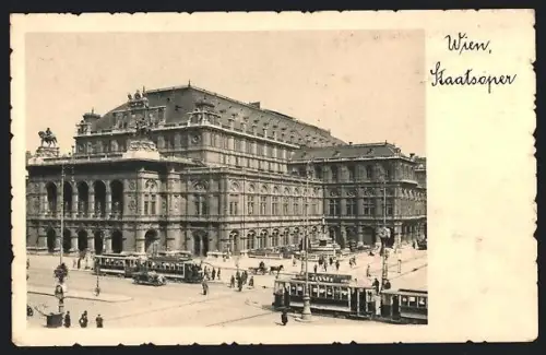 AK Wien, Staatsoper, Strassenbahn
