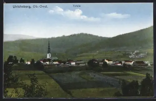 AK Ulrichsberg /Ob. Öst., Totale mit Kirche
