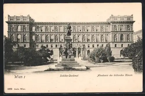 AK Wien, Schiller-Denkmal, Akademie der bildenden Künste