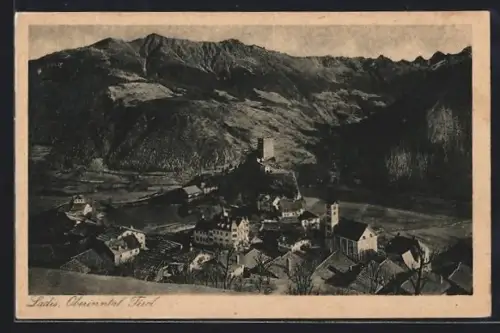 AK Ladis /Oberinntal, Ortspanorama aus der Vogelschau