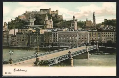 AK Salzburg, Brückenpartie im Ort