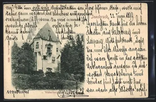 AK Innsbruck, Blick zur Weiherburg