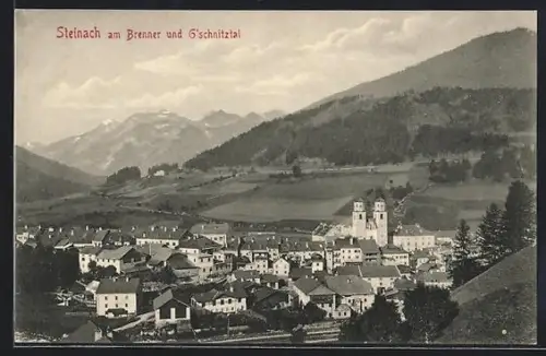AK Steinach am Brenner, Ortsansicht mit G`schnitztal