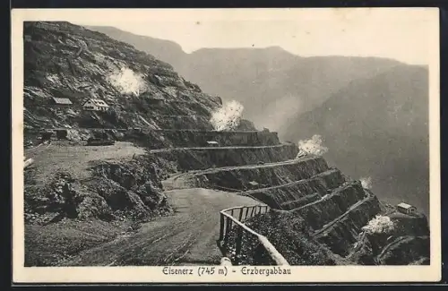 AK Eisenerz, Erzbergabbau am Berghang